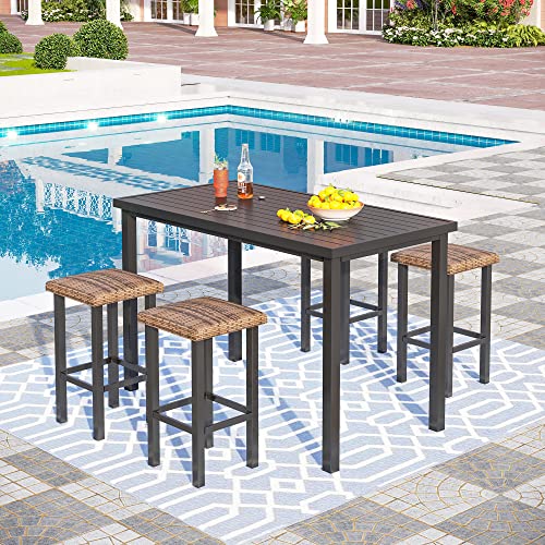 55" x 27" x 37"H Patio Bar Table Counter Height Rectangle