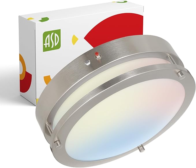 ASD LED 12" Round Flush Mount Lighting, Close to Ceiling Light Fixture | 3CCT
