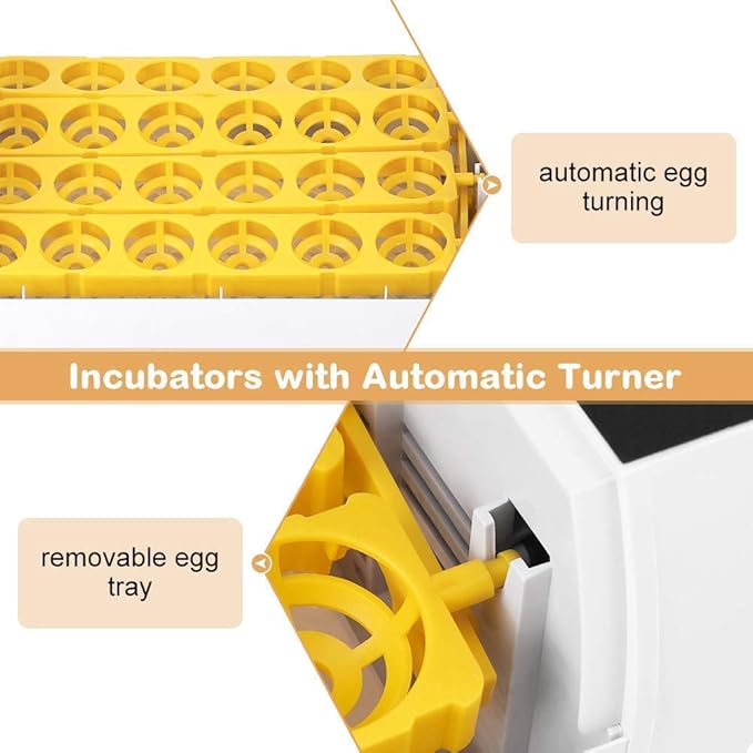 Egg Incubator Automatic Turning Digital Poultry Hatcher with Temperature Control Breeder for Hatching Chicken Duck Goose Quail Birds Turkey, 48 Eggs (Size : 110v)(220V)