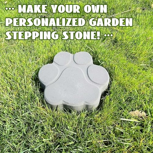 16 Inch Paw Print Stepping Stone Molds for Concrete