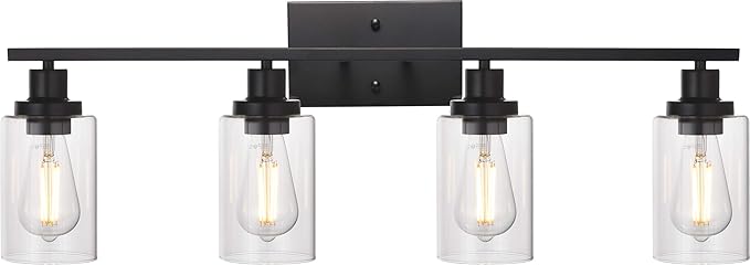 MELUCEE 4 Lights Sconces Wall Lighting Black