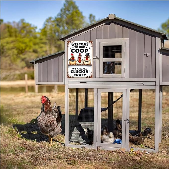 Welcome to Our Coop Funny Chicken Sign Chicken Coop Sign Chicken Decor 6 X 8 Inch