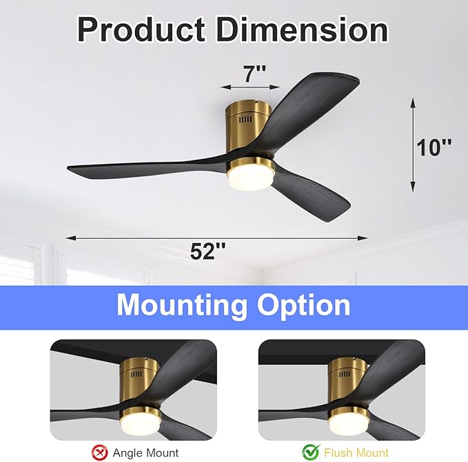 Sofucor 52 Inch Ceiling Fans