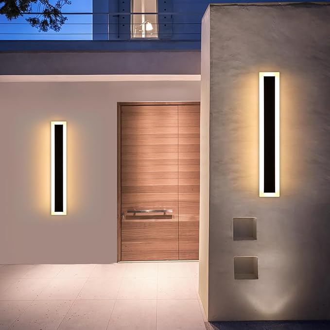 Upgrade Widened 2 Pack Modern Outdoor Wall Lights, 39.3inch Long Linear LED