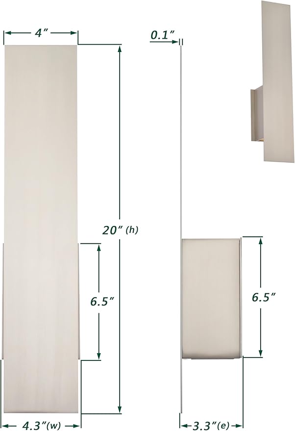 Reflex Modern Wall Sconce Indoor, Minimalist Up and Down Wall Light, Wall lamp