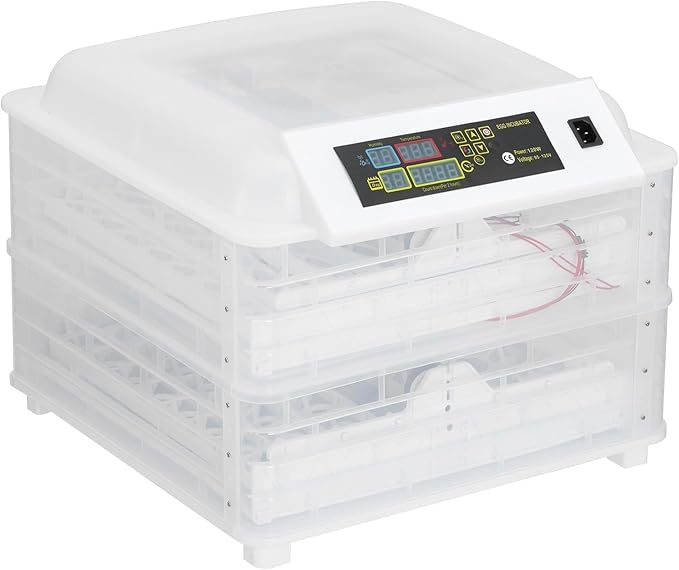 112-Egg Incubator with Automatic Turning, Digital Humidity Control & Dual-Tray for Chicken Duck Quail Eggs
