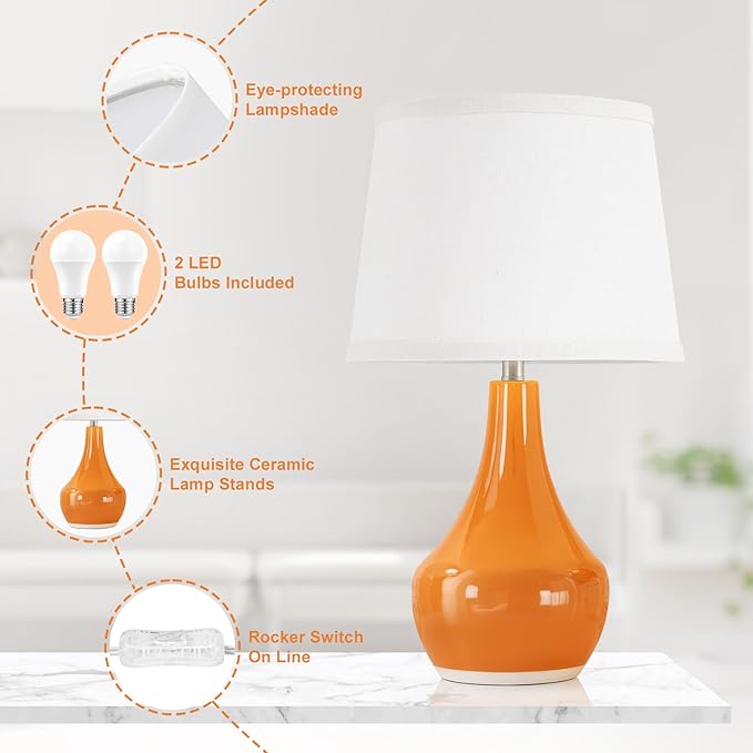Seealle Modern Ceramic Table Lamps