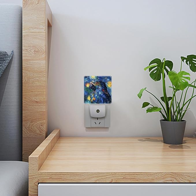 Lights by Night Decorative LED Night Light, Starry Night Mimicking Parrot Night