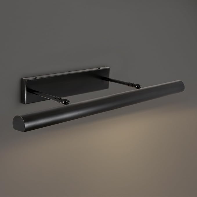 Black Picture Lights Hardwired, 30inch Large Linear Picture Light