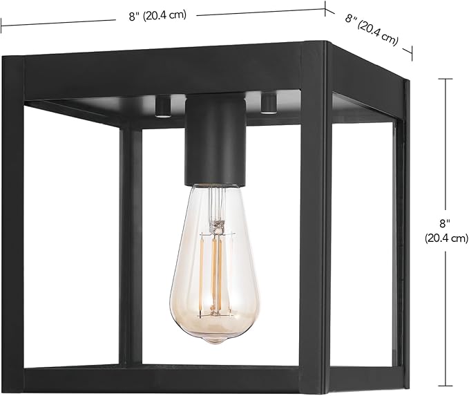 GLOBE Electric 60000020 1-Light Outdoor Flush Mount Ceiling Light Fixture