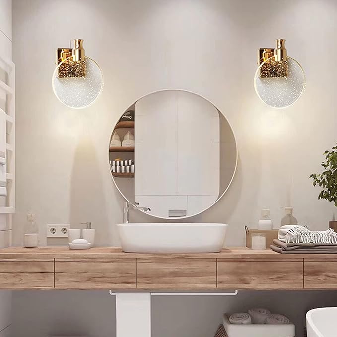 Aomesinc Crystal Wall Sconce Nordic Style LED Wall Lamps Simple Creative Lights