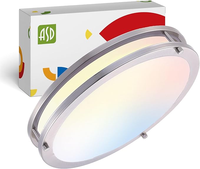 ASD LED 14" Round Flush Mount Lighting, Close to Ceiling Light Fixture | 3CCT