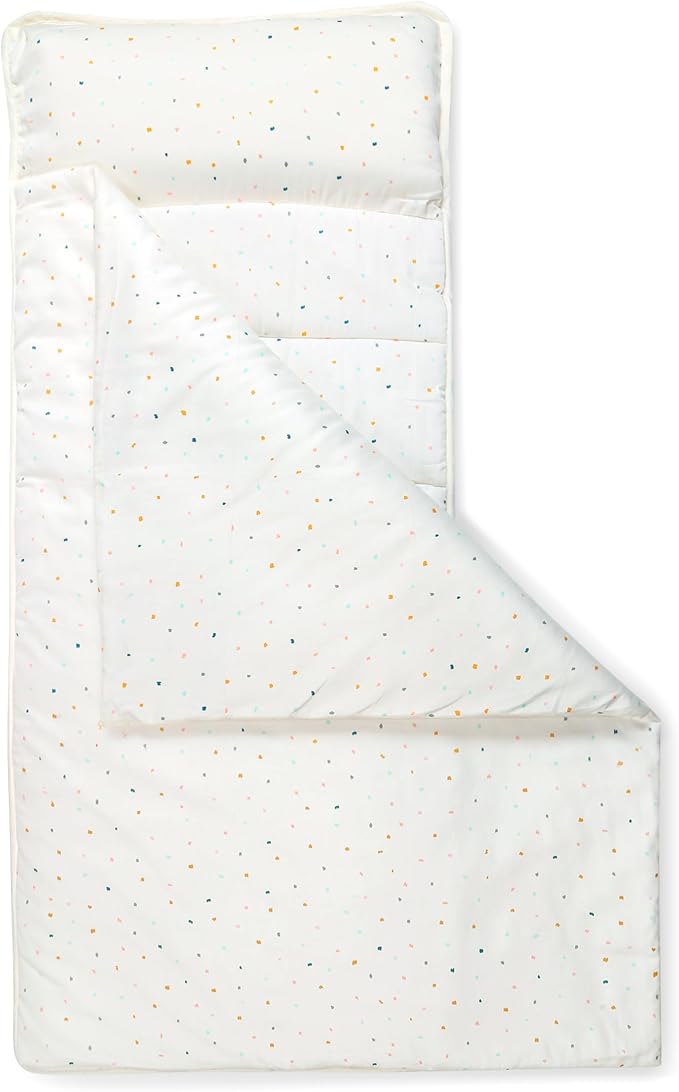 Makemake Organics GOTS Certified Organic Cotton Nap Mat with Detachable Pillow for Kids Soft Sleeping Bag for Toddlers, Boys, Girls - Ideal for Daycare, Preschool, Kindergarten