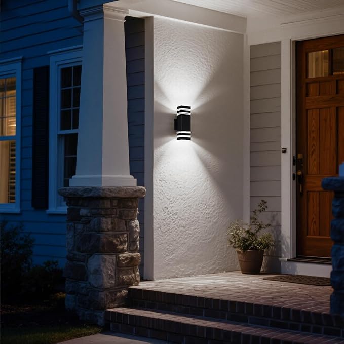 Motion Sensor Outdoor Wall Lights, Dusk to Dawn Up and Down Sconce, Waterproof
