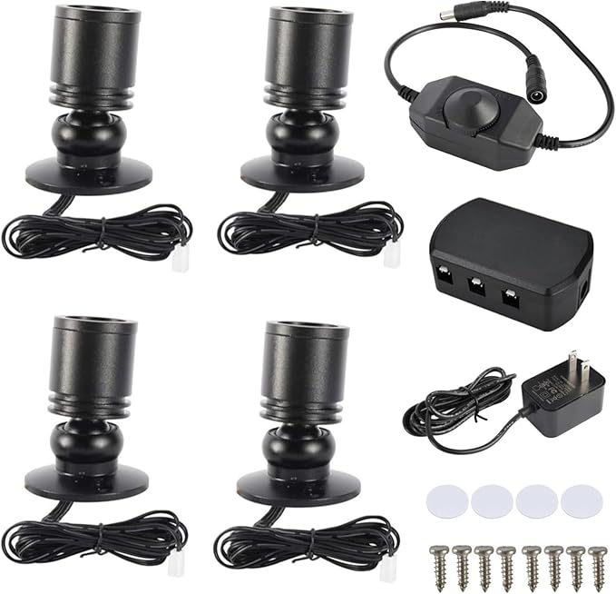 YaeCCC Dimmable LED Mini Spotlight Jewelry Showcase Display Lights Black Shell