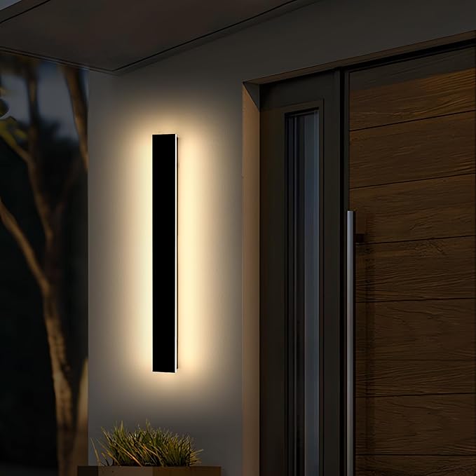 39inch Modern Outdoor Wall Light, Dimmable 3000K-6000K Linear Outdoor Wall