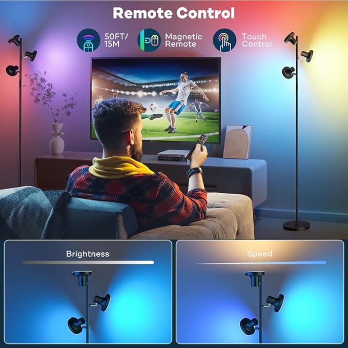 RGB Floor Lamp, 36W Bright LED Standing Lamp
