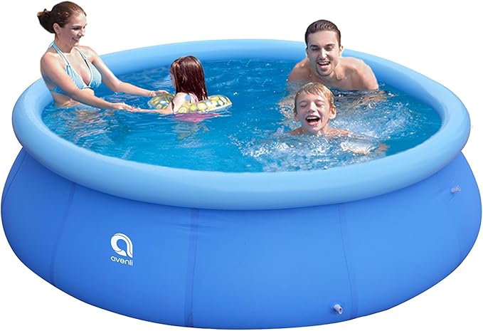 Inflatable Top Ring Swimming Pool, Blue (10ft x 30in)