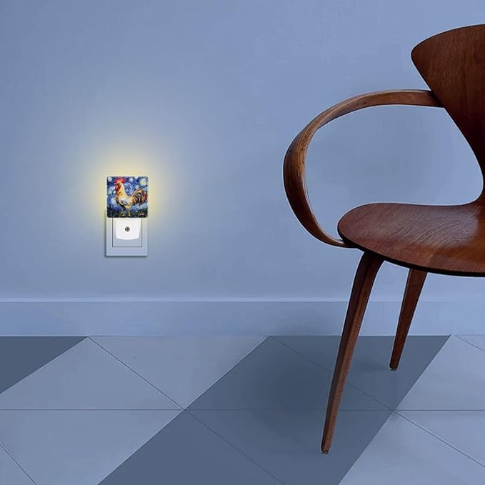 Lights by Night Decorative LED Night Light, Starry Night Rooster Night Lights