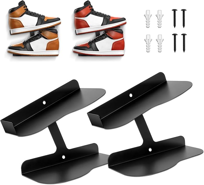 2 Pcs Floating Shoe Display Shelves, H-Type Sturdy Levitating Wall Shelf