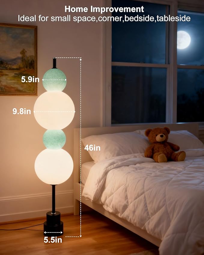 Blue Globe Floor Lamp