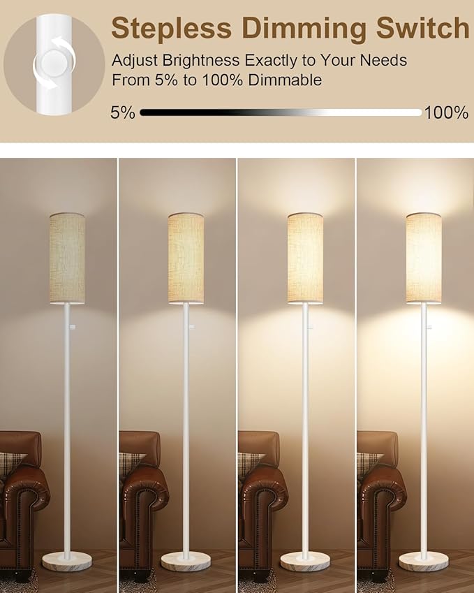 Floor Lamp for Living Room, Dimmable Floor Lamp