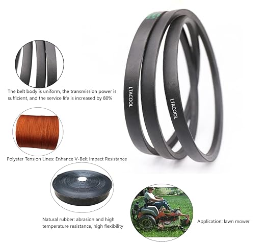Replacement Belt Snowblower Impeller Belt 1/2" x 38 1/2" Compatible with Husqvarna 501818202 587209001 ST230P