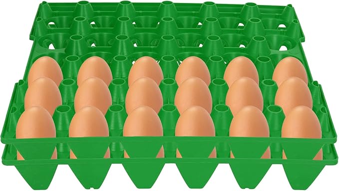 Egg Crate, 5PCS Flats 30 Cell Egg Crates Holder Tray Egg Tray Egg Cartons Stackable Egg Cartons Hold Multiple Eggs Home Farm Supplies for Storing, Sorting, and Shipping Eggs
