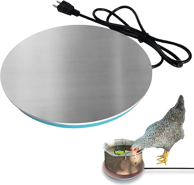 Poultry Waterer Base – Heavy Duty Cast Aluminum Heater Stand | Construction, Stable Support for Chicken Coops Pigeons Water Supply Feeding and Outdoor Farm Use