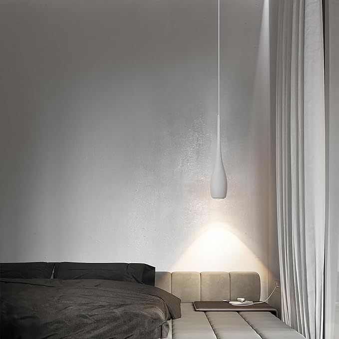 Grey Pendant Light for Kitchen Island, LED Lens Concrete Pendant Light fixtures