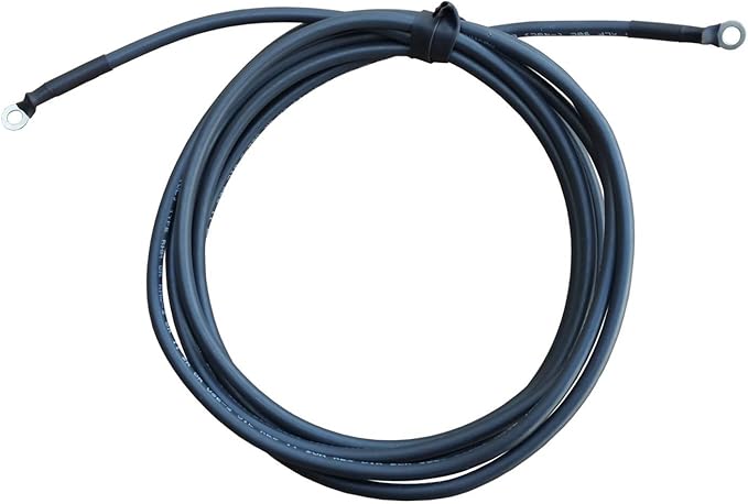 WindyNation 1/0 Gauge AWG (12 Feet Black + 12 Feet Red) Power Inverter Battery Cable Wire Kit for DC to AC Inverters RV, Car, Solar, Marine, Off-Grid