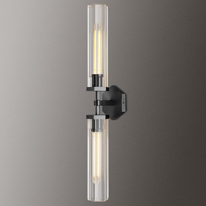 Black Crystal Wall Sconces Light
