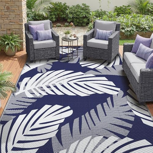 Outdoor Rug Waterproof Plastic Rugs for Patio (40 Sq Ft)