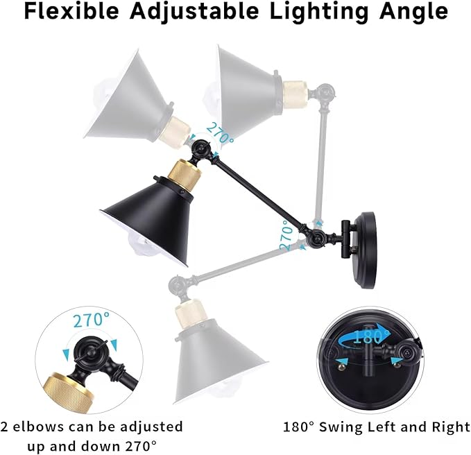 TRLIFE Rechargeable Battery Operated Wall Sconce, Dimmable and Adjustable Color