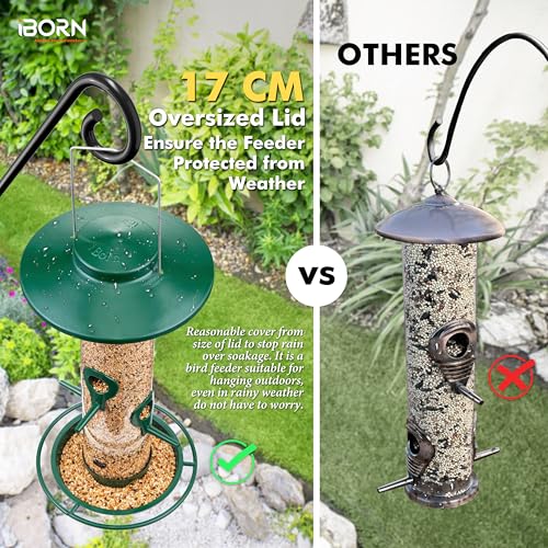 Bird Feeders for Outdoors Metal Chew Resistant