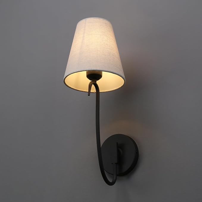 PERMO Matte Black Wall Sconce