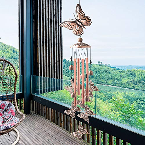 Butterfly Wind Chimes Brass