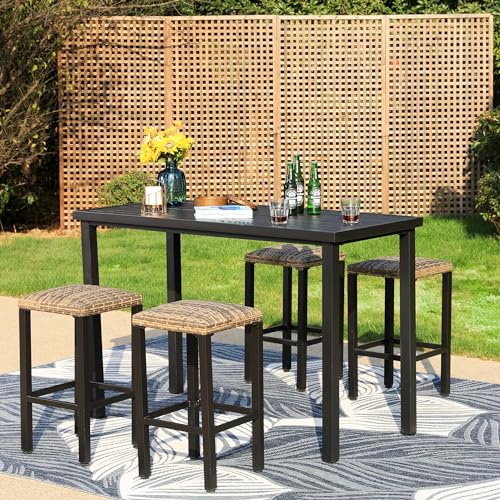 55" x 27" x 37"H Patio Bar Table Counter Height Rectangle