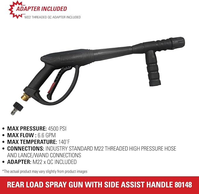 Simpson Cleaning Universal Pressure Washer Gun with Side Assist Handle for Cold Water Machines Use up to 4500 PSI