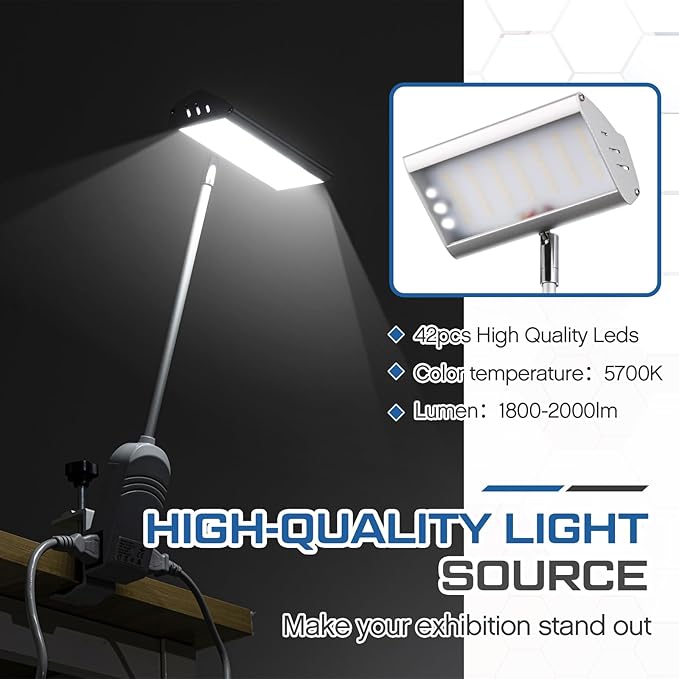 Retisee 4pcs Trade Show LED Lights Display and Exhibit Arm Lighting,