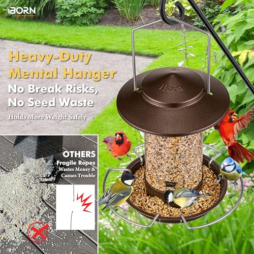 Bird feeders for Outdoors Metal Chew Resistant