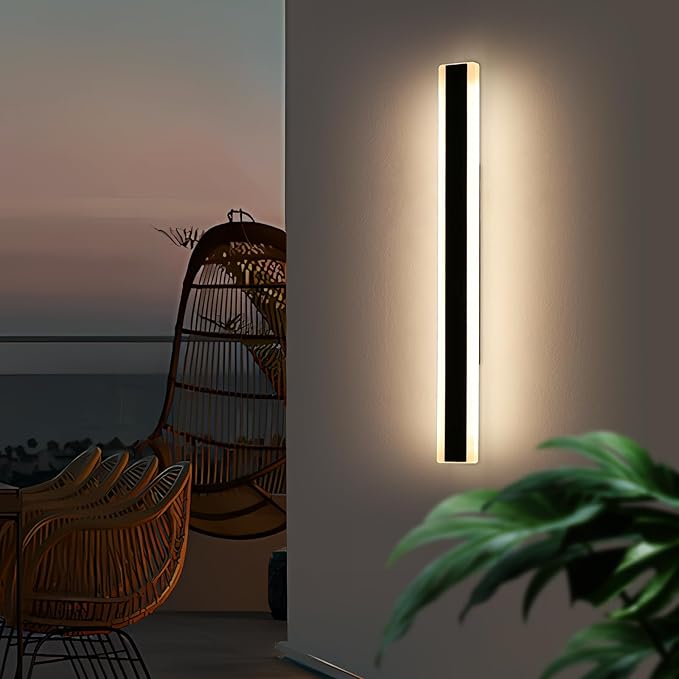 47inch Modern Wall Sconces, Long Linear Outdoor Wall Lights, 3 Color