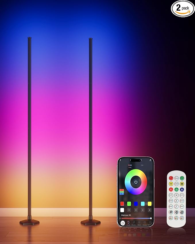 2PCS RGB Floor Lamp