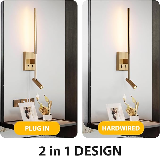 Modern Plug in Wall Sconce Indoor Ambient Lighting