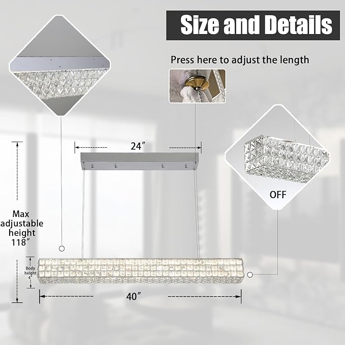 Modern Crystal Chandelier Silver Rectangular Crystal Chandelier Contemporary