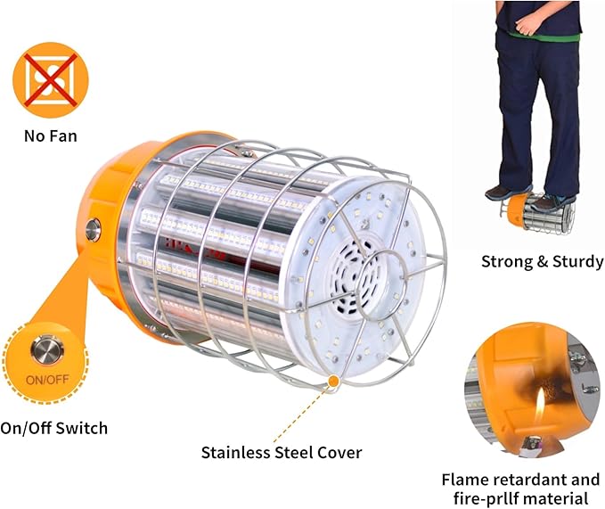 100W LED Temporary Work Light, 5000K 13000Lm Portable Work Lights