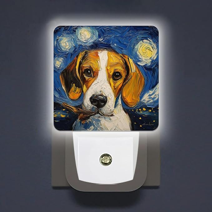 Lights by Night Decorative LED Night Light, Starry Night Beagle Hound Night