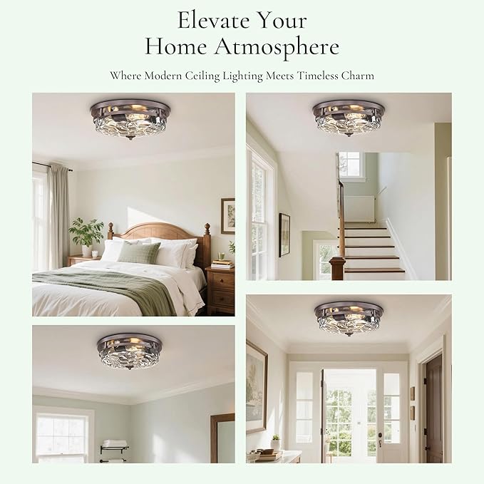Flush Mount Ceiling Lights, Farmhouse Close to Ceiling Light, Entrance Ceiling