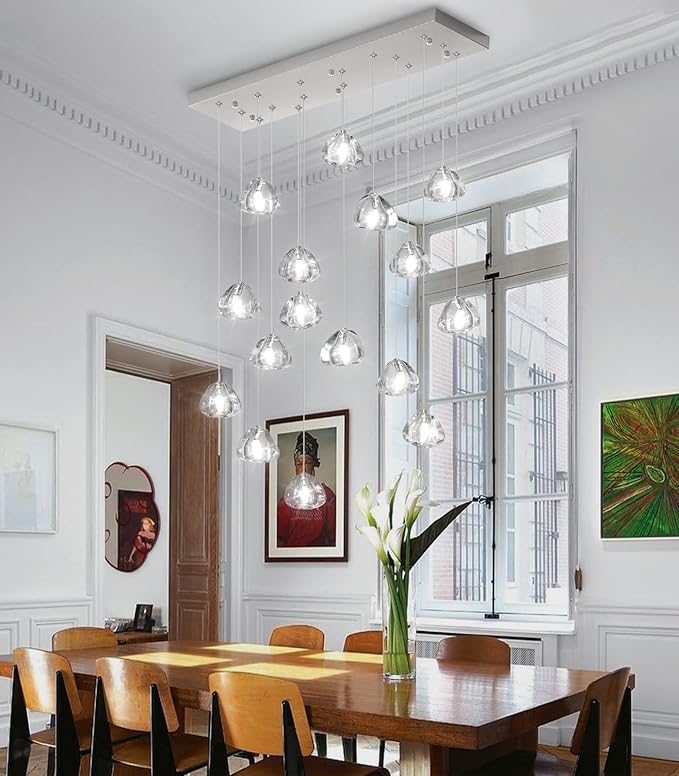 Brushed Nickel Rectangular Chandeliers