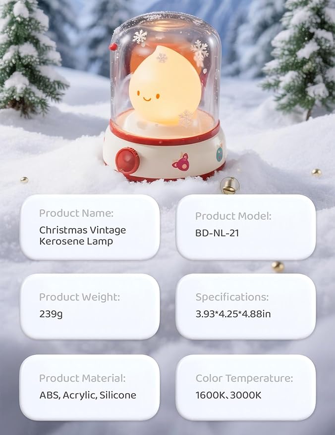 Christmas Night Light Music Box